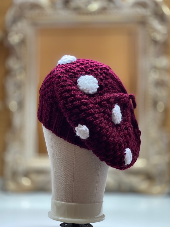 Boina sombrero de setas de lana crochet hada bruja otoño Etsy España