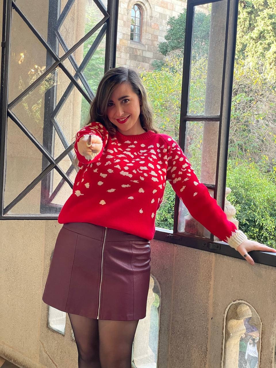 Mushroom Knitted Handmade Sweater Acrylic Vegan Wool Halloween