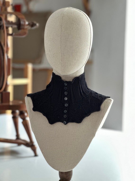 Cuello de algodón pudorosa  prenda victoriana eduardiana