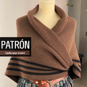Outlander shawl PATTERN in SPANISH - bicolor shawl inspired in Claire's  Sassenach - Cottagecore medieval cape
