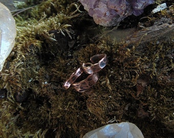 Copper viking ear cuff, celtic no-piercing earring, dainty norse jewelry, dwarven ear cuff earrings, witch earcuff, boho hammered ear cuff