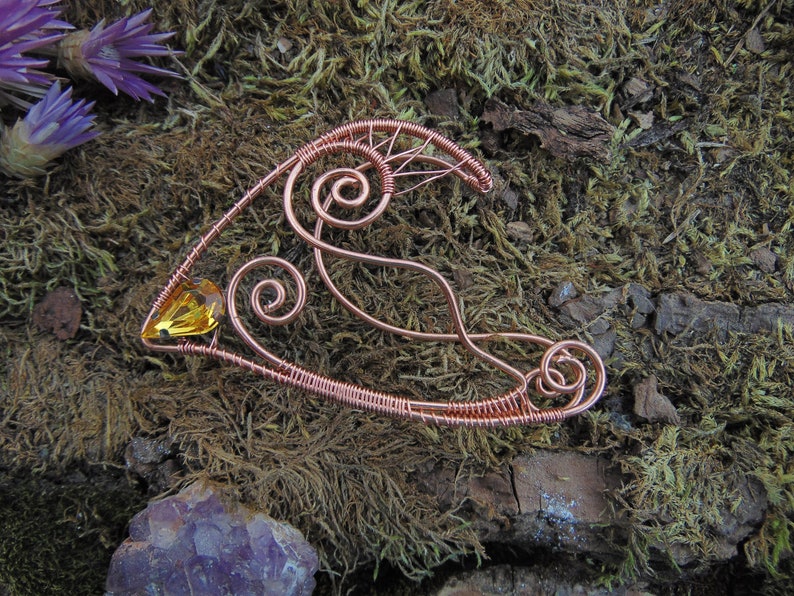 ear wraps Non-piercing Copper elf ear cuffs Elven ear cuff earrings Elf ears Elven jewelry Fantasy elf ear cuffs Elvish ears