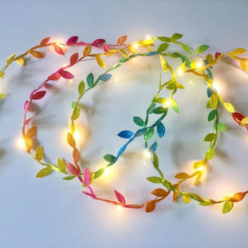 LED Ivy Leaf Fairy String Lights Leaf Garland With Fairy Etsy