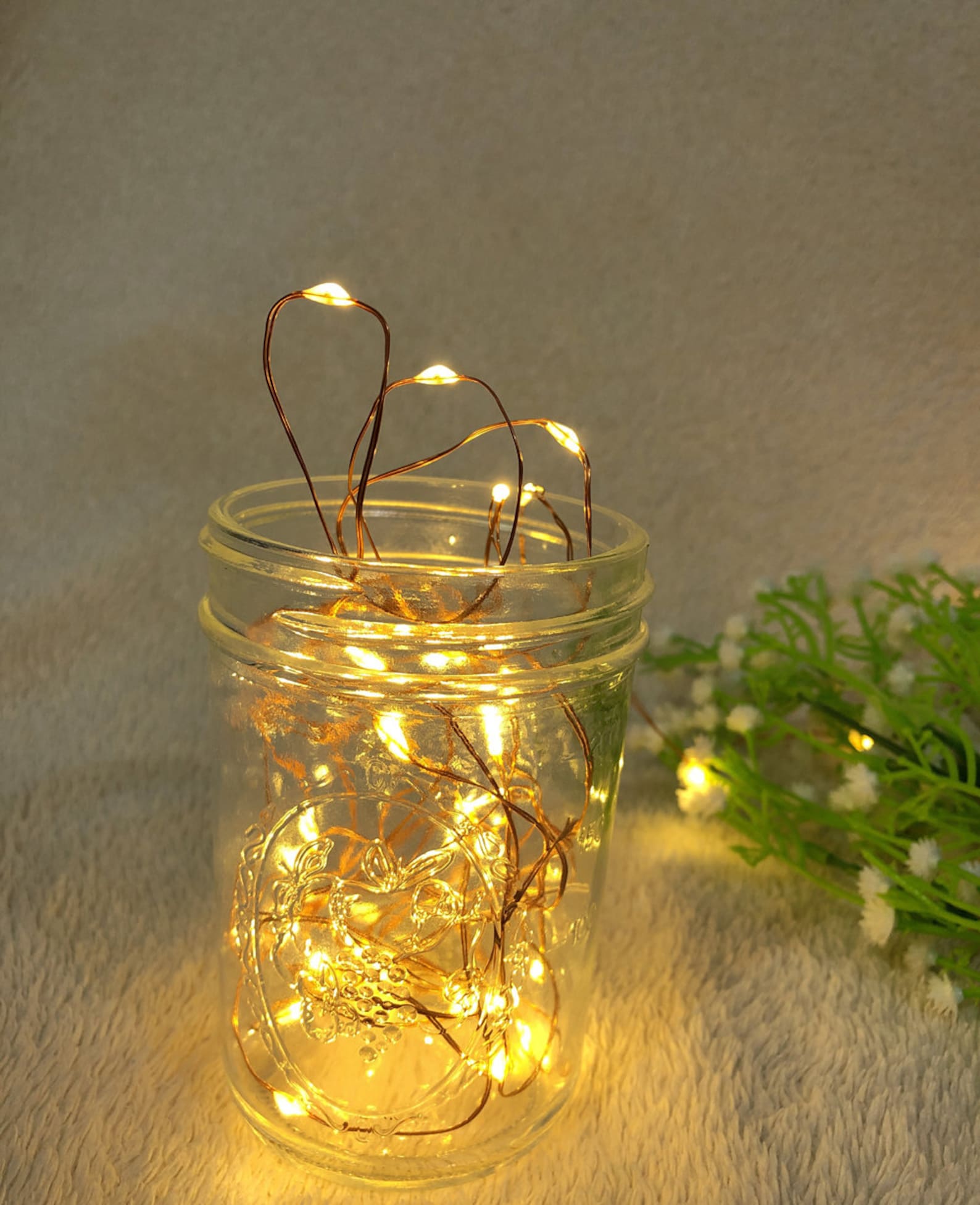 20 Ft LED Battery Operated Outdoor Fairy Lights, With Timer, String
