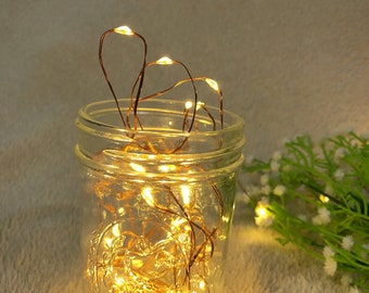 Battery Operated Fairy Lights: 20 ft LED String Lights with Timer