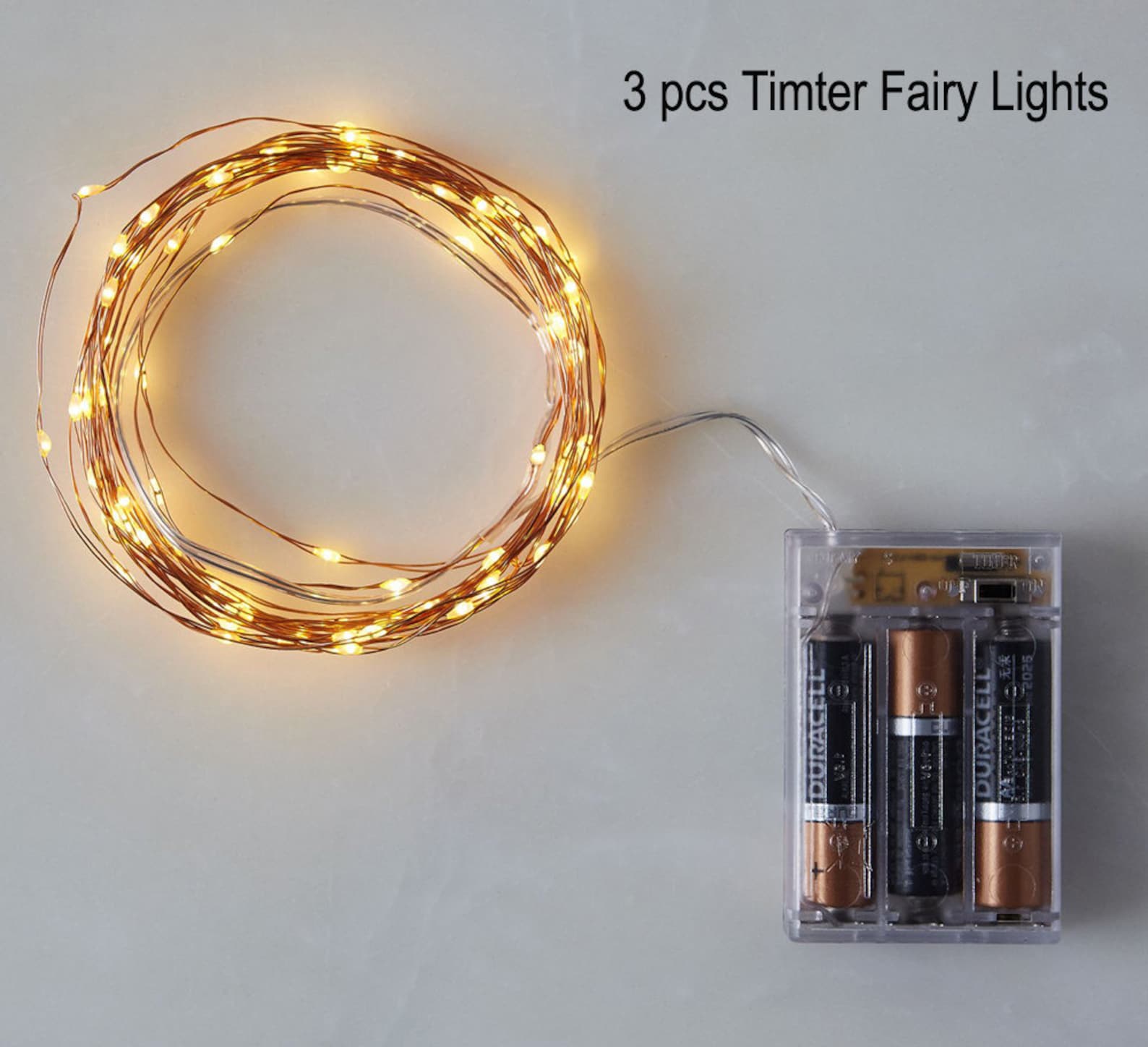 20 Ft LED Battery Operated Outdoor Fairy Lights, With Timer, String
