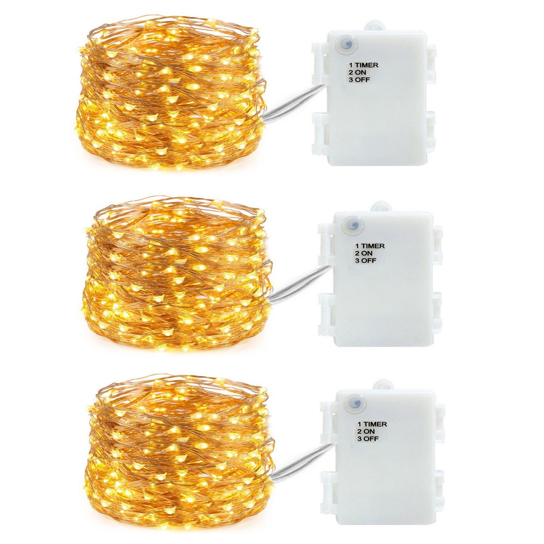 20 Ft LED Battery Operated Outdoor Fairy Lights, With Timer, String