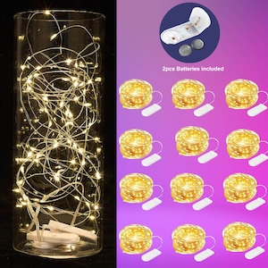 Fairy Lights Pack of 6-24 Pcs 7.2FT Fairy String Light for Home Decor, Party Lights, Wedding Lights, Christmas, Batteries included
