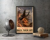WWII Propaganda Poster, world war ii, war poster, world war 2, wwii poster, wwii militaria, military aircraft, wwii aircraft, wwii bomber