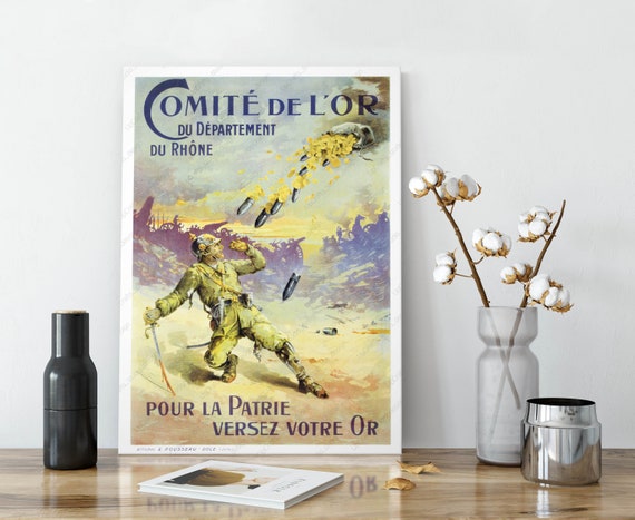 Ww1 French Propaganda Poster Ww1 France France Military Etsy