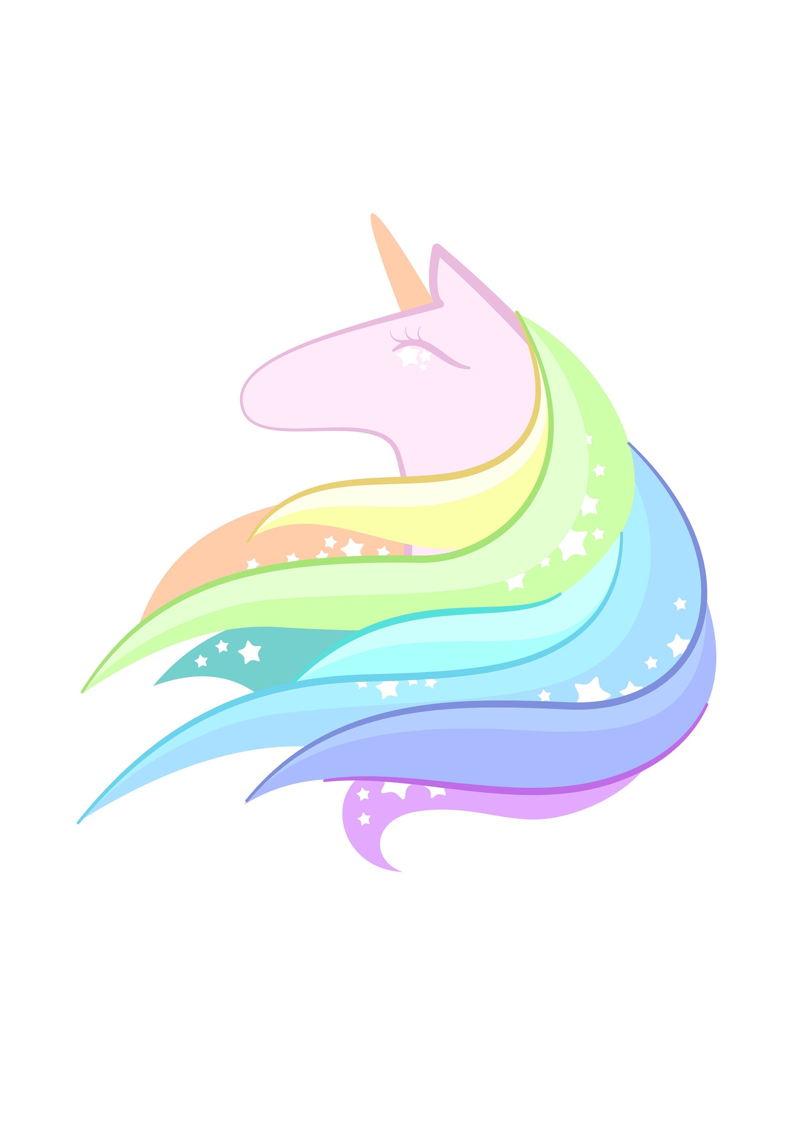 Unicorn Rainbow SVG Instant Download Unicorn SVG digitale | Etsy