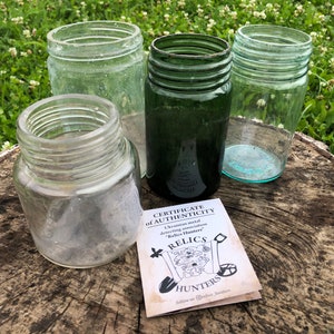 WW1 German Original Medicine and Rationing Bottles - Lot of 4 pcs + Certificate of Authenticity