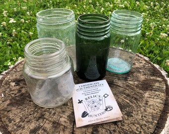 WW1 German Original Medicine and Rationing Bottles - Lot of 4 pcs + Certificate of Authenticity