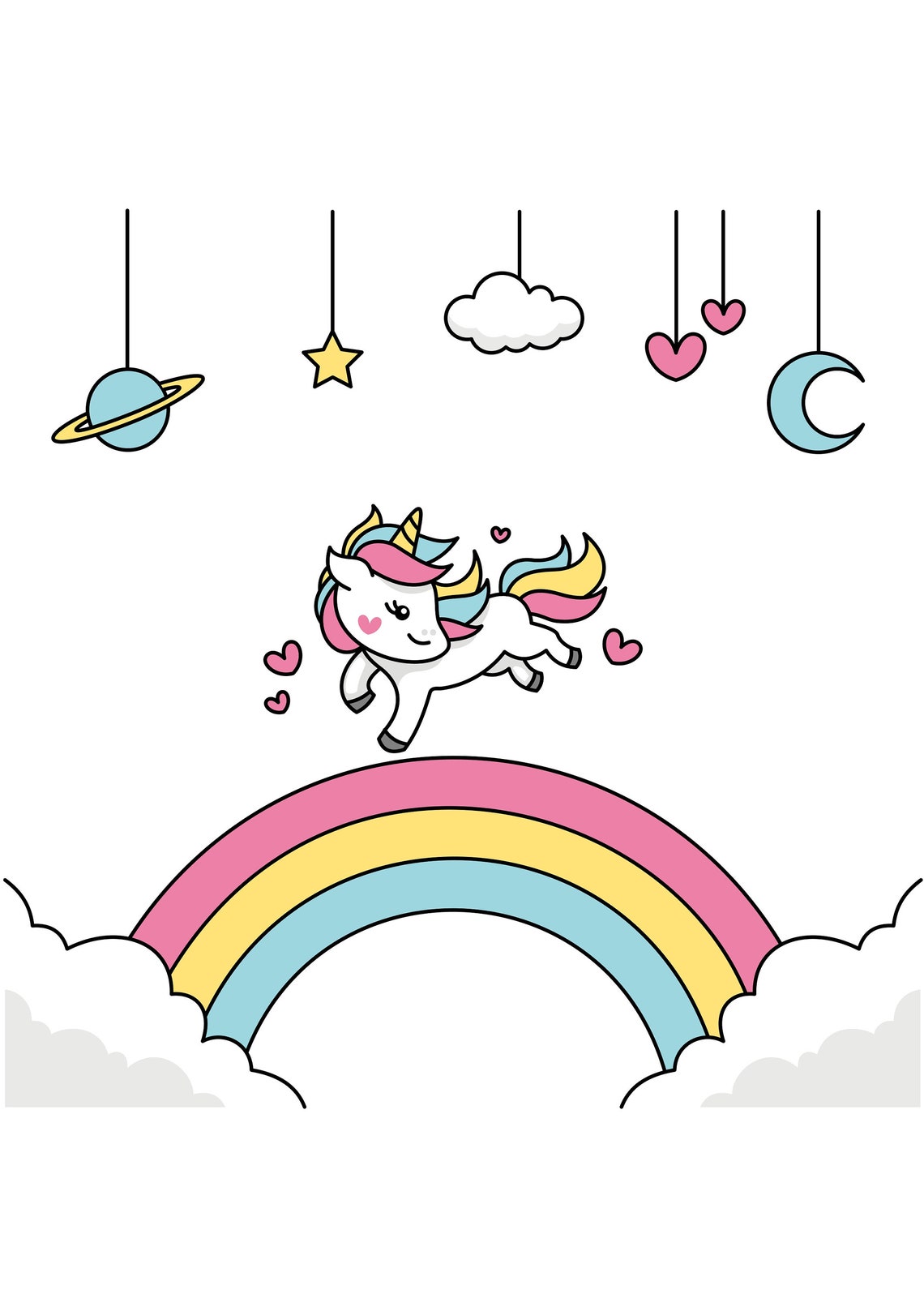 Rainbow Unicorn SVG Rainbow Unicorn Rainbow Unicorn | Etsy