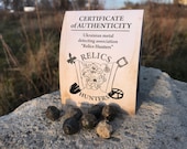 WW1 Original Gift - Artillery Shell quot Shrapnel quot Bullets (balls) Set of 5 pcs Certificate of Authenticity