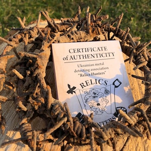 WW1 Original German Barbed Wire &quot;The Great War Wreath&quot;  | WWI 1916 year Relic