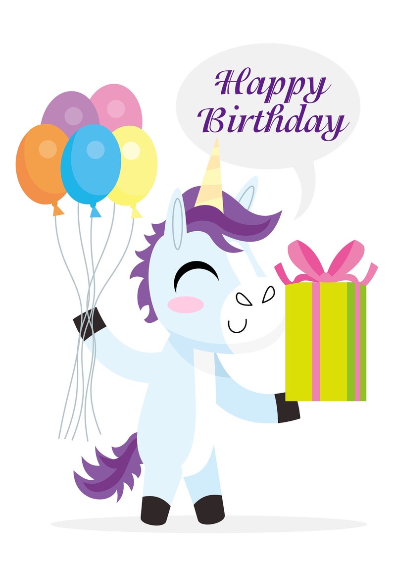 Download Unicorn Happy Birthday Unicorn Happy Birthday SVG Happy | Etsy