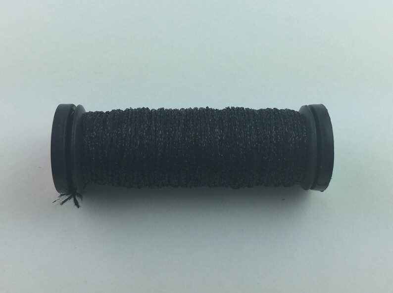 Black 005 Kreinik Metallics #8 Fine Braid 10 meters 1 spool