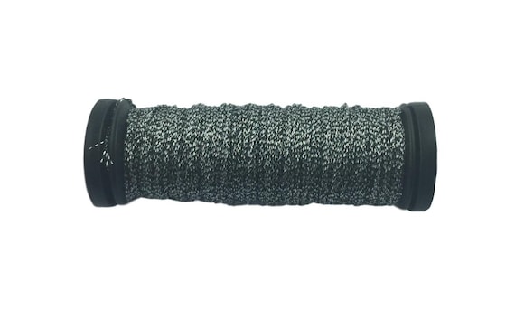 Black 005 Kreinik Metallics #8 Fine Braid 10 meters 1 spool