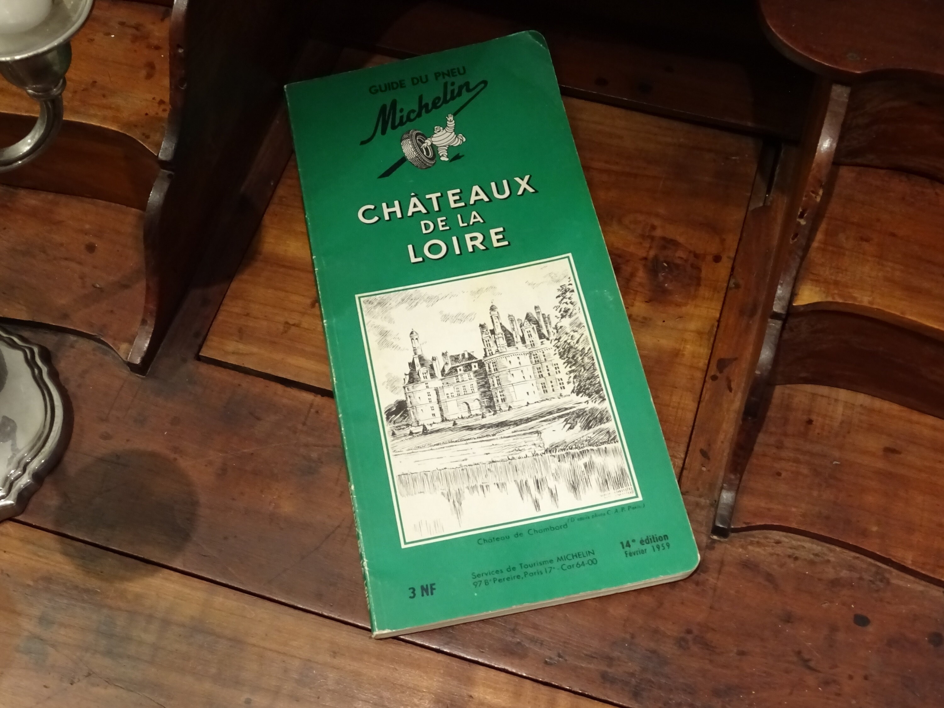 Antique Old French Green Guide Michelin Les Châteaux de La Loire Vallée Maps Trip 1959 Guide Vert