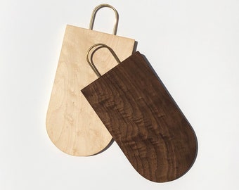 Tablero de servicio de nogal o arce brass loop