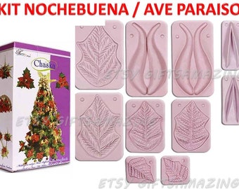 Moldes 3D para Flores Kit Nochebuena Plastic Mould for Eva Foam Foamy Foami Fomy Craft Moldes de Flores Foamy Termoformas MODELO NOCHEBUENA