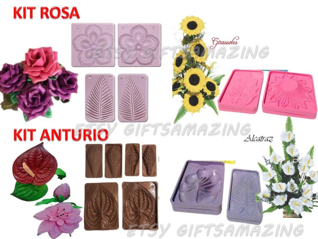 Foam Flower Large Molds, Leaf Molds, Flower Cake Decoration Molds