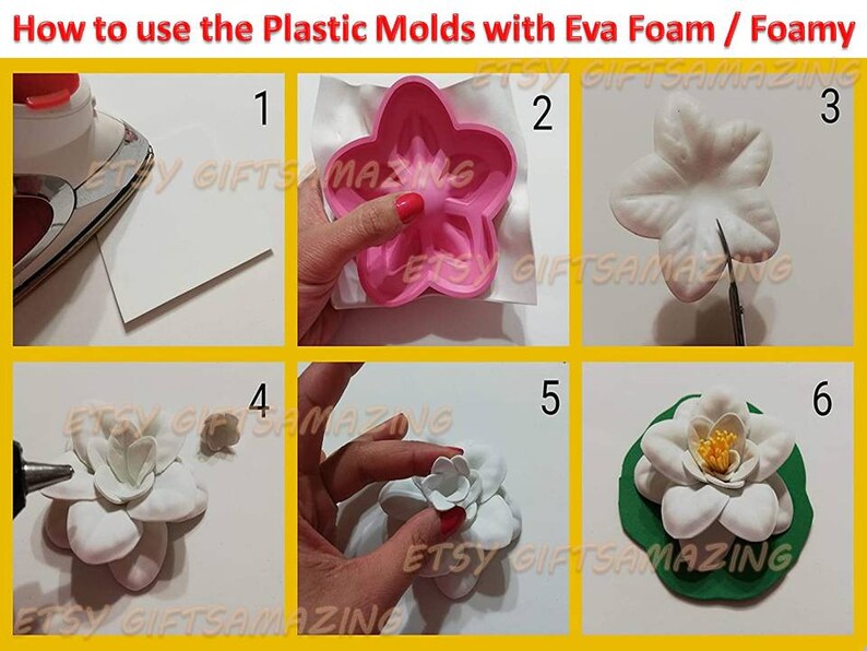 Flower Molds 3D KIT Eva Foam Craft Moldes De Flores Foamy Eva Etsy