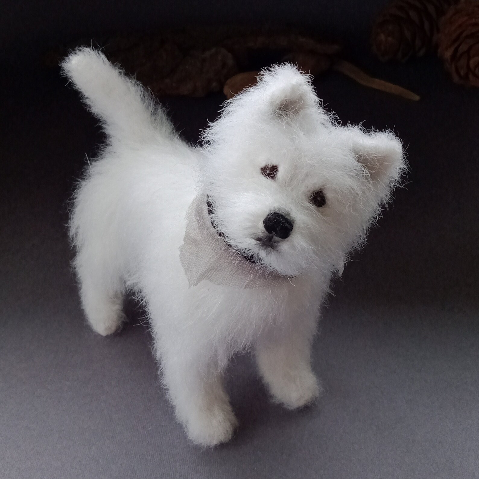 Miniature West Highland White Terrier Westie Realistic Dog Etsy
