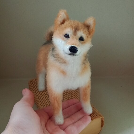 Custom Miniature Realiste Animal 3d Portrait Akita Inu Cadeau Commemoratif Personnalise Pour La Perte De Chien