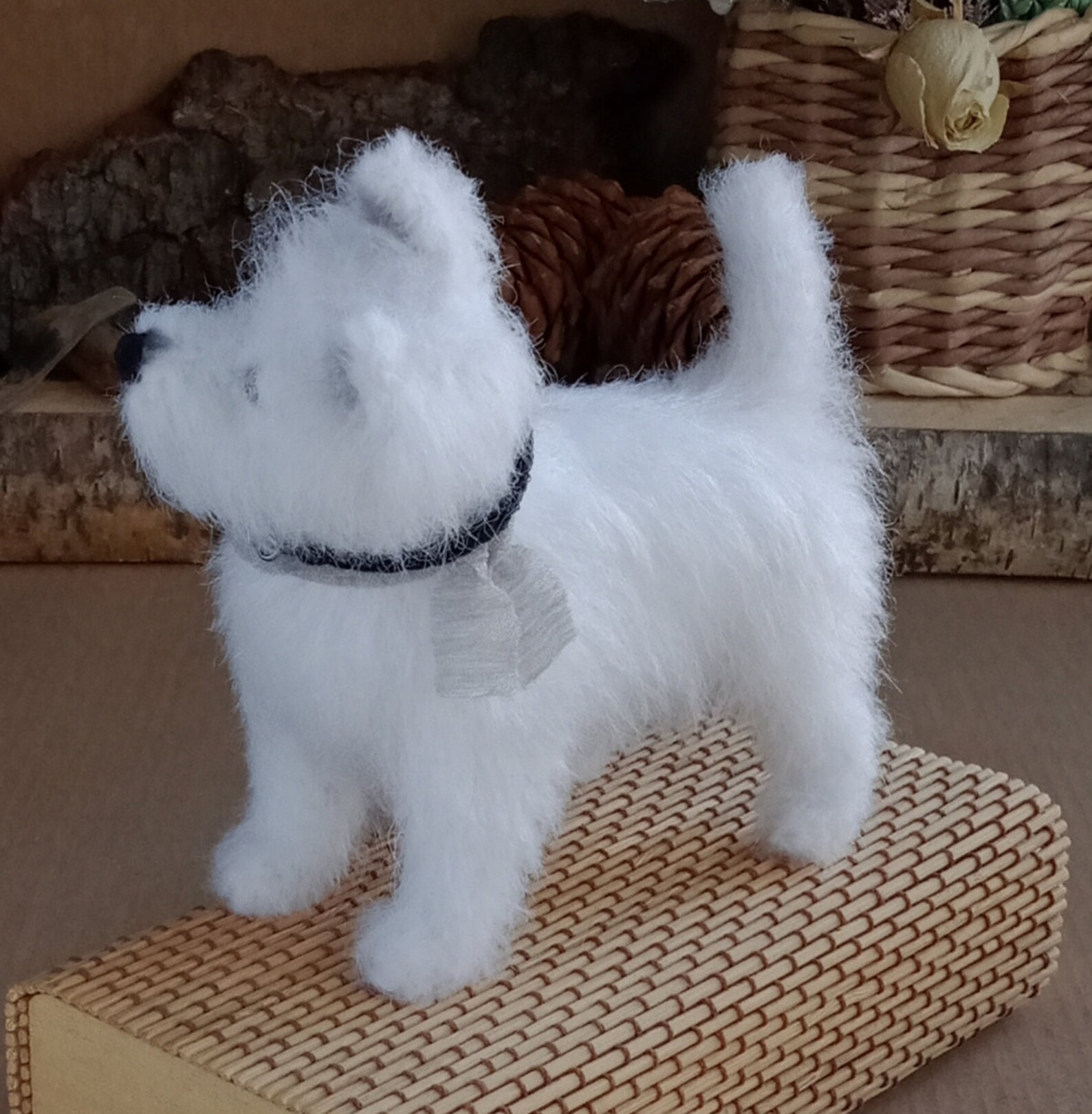 Miniature West Highland White Terrier Westie Realistic Dog Etsy