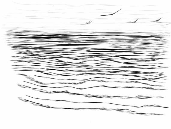 Tide 3 -  Thames Estuary - Chalkwell Beach  - February 2018 - Minimalist Fine Art Print.