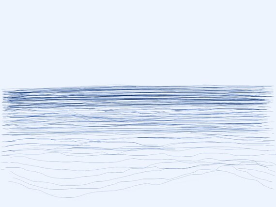 Tide 4 -  Thames Estuary - Chalkwell Beach  - February 2018 - Minimalist Fine Art Print.