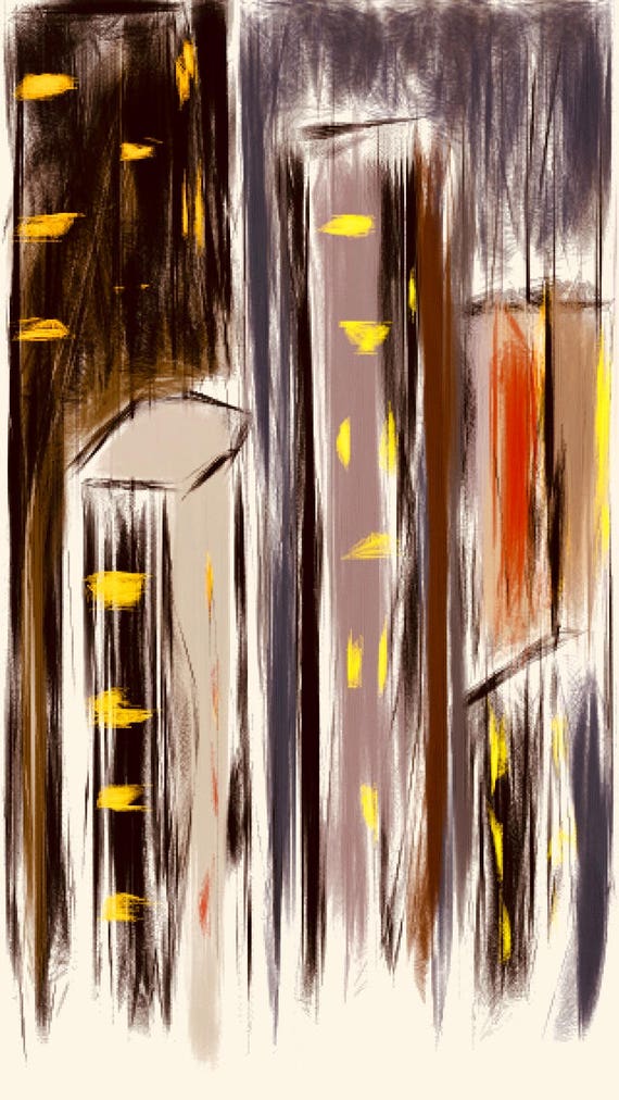 City Lights - Set of 3 Abstract Fine Art Prints