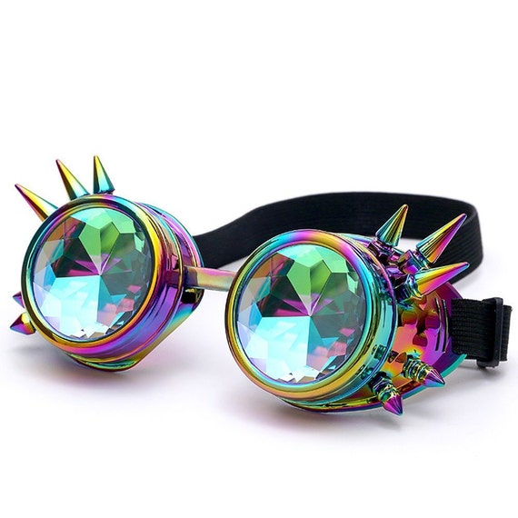 Kaleidoskop Psychedelische Prisma Steampunk Brille Sonnenbrille Gläs Party Rave