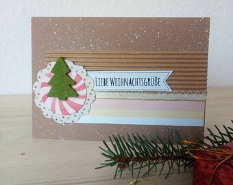 Weihnachtskarte Unikat HandMade Papier Geschenk