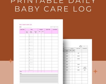 Registro giornaliero delle cure del neonato / Minimalist Baby Tracker (PDF)