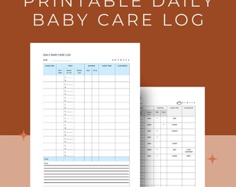 Registro giornaliero delle cure del neonato / Minimalist Baby Tracker (PDF)