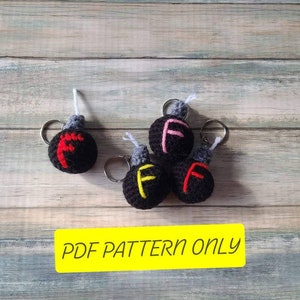 F Bomb Keychain **PATTERN ONLY**