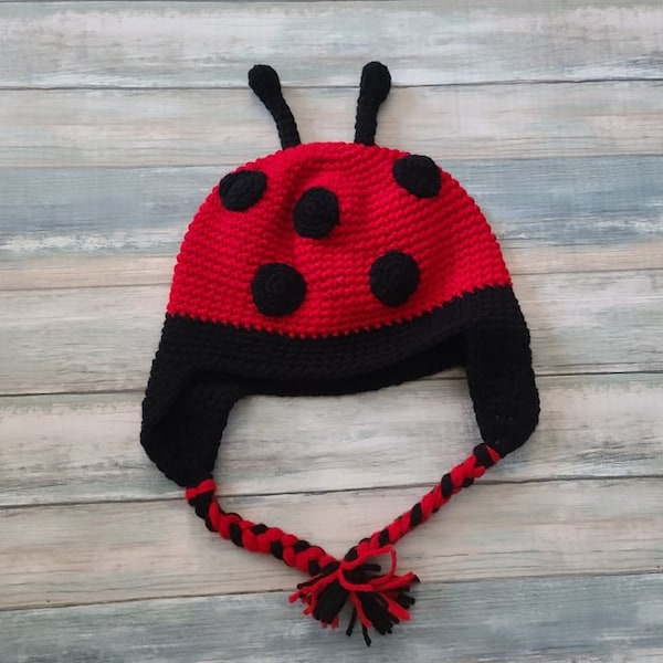 Crochet Ladybug Hat - Crochet Ladybug Beanie