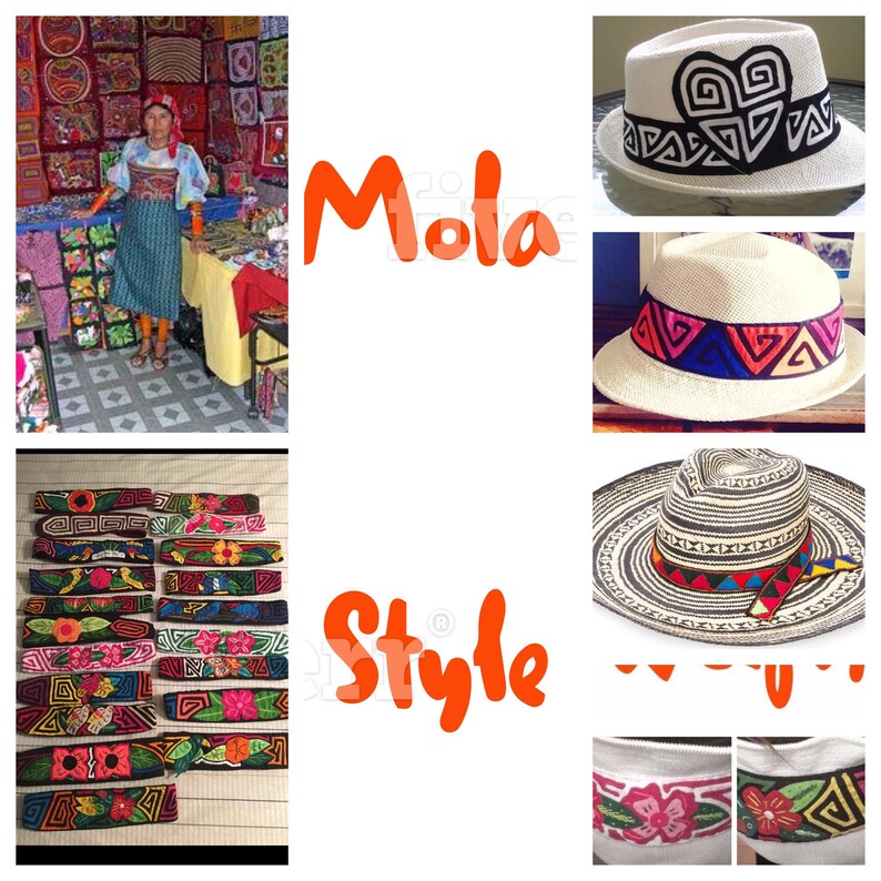 Panamanian Mola Headband Hand Sewn Guna Women Adult Mola Panamanian Guna Accessory Genuine Handmade Mola Headbands Handmade Headband