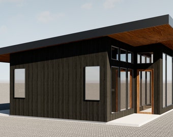 ADU Plans - Architectural Plan Set - Modern Style Accessory Dwelling Unit - The ANDINO - Contact me for info on Custom House Plans