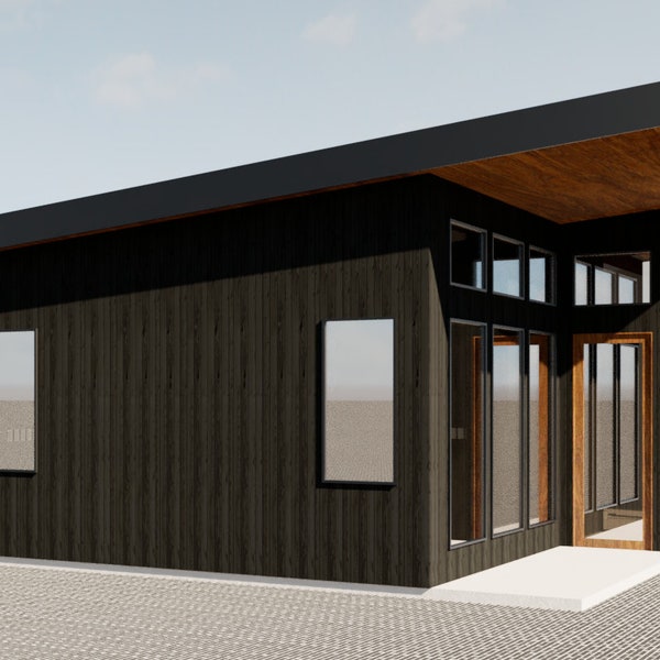 ADU Plans - Architectural Plan Set - Modern Style Accessory Dwelling Unit - The ANDINO - Contact me for info on Custom House Plans