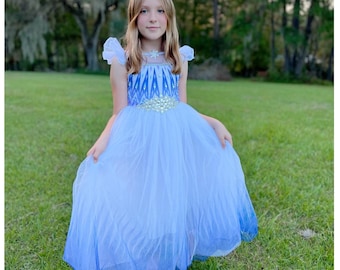 Frozen Princess Dress - Little Girl Dress, Toddler Dress Up, Pretend Play Toys, Preschool Role Play, Halloween Costume for Girls