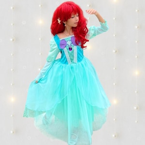 Ariel Dress for Girls Toddlers Little Mermaid Ariel Costume Mermaid Birthday & Dress Up Outfit Princess dress up