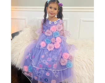 Encanto Isabela dress, PERSONALIZED GIFT SET Isabela dress + Flower Crown.  Isabela Encanto, Flower girl dress, Princess Halloween Gift.