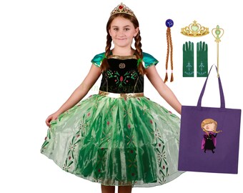 anna frozen dress green