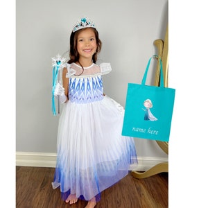 Elsa Frozen 2 dress, Elsa birthday dress, Frozen dress, Elsa dress, Elsa PERSONALIZED GIFT SET Gift for girls