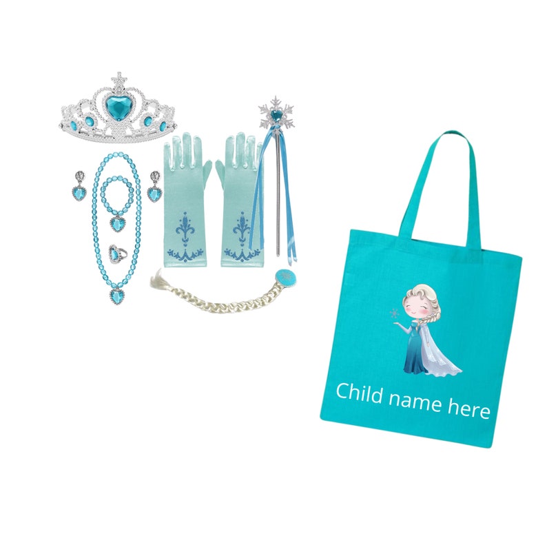 Elsa dress Elsa birthday dress gift set PERSONALIZED TOTE Etsy