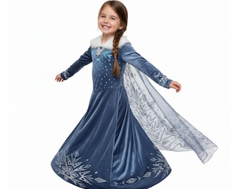 Frozen Elsa Olaf Adventure dress Ice Queen winter dress up Princess Christmas Gift.